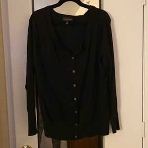 Lane Bryant Black Button Down Cardigan so 14/16